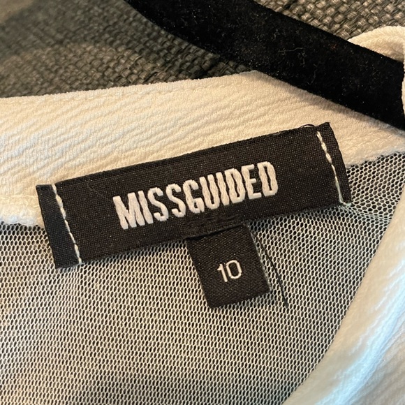 Missguided White Midi Dress Mesh Top size 10; New Without Tags - Picture 3 of 5